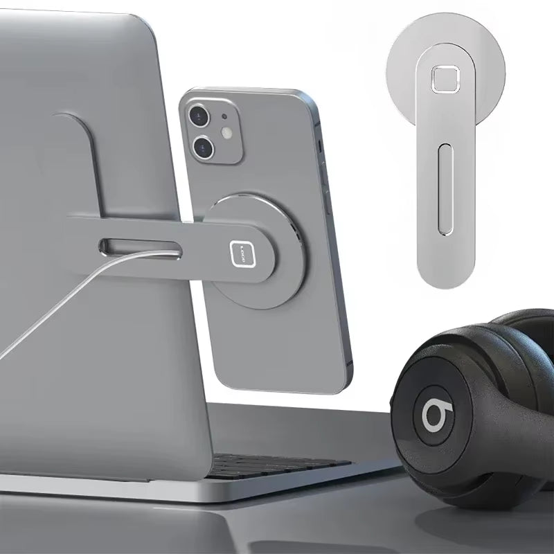  Slim and Foldable Magnetic Laptop and Monitor Phone Holder for iphone
