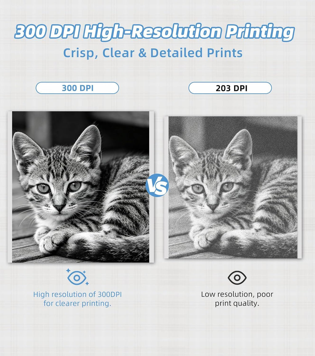 Sticker Printer, 300DPI Ultra-Clear Mini Portable Sticker Maker S002 | Thermal Mini Printer with Banner Printing Function, Bluetooth Inkless Print Pods for Journaling, DIY Gifts, Study Note
