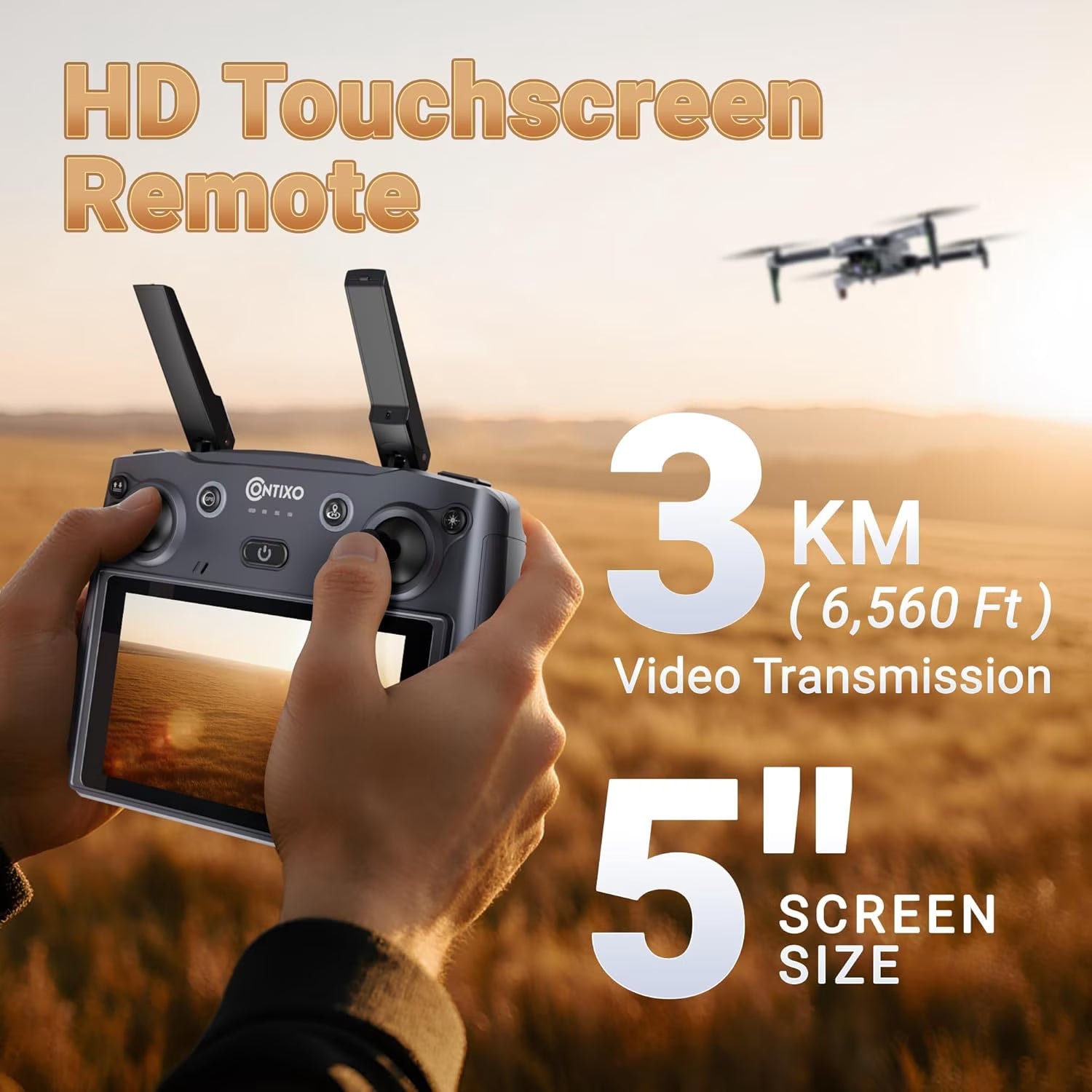 F29 Altura MAX 4K Aerial Drones for Adults with Camera, 3-Axis Gimbal Cinematic Drones for Adults with Remote & Case, Black
