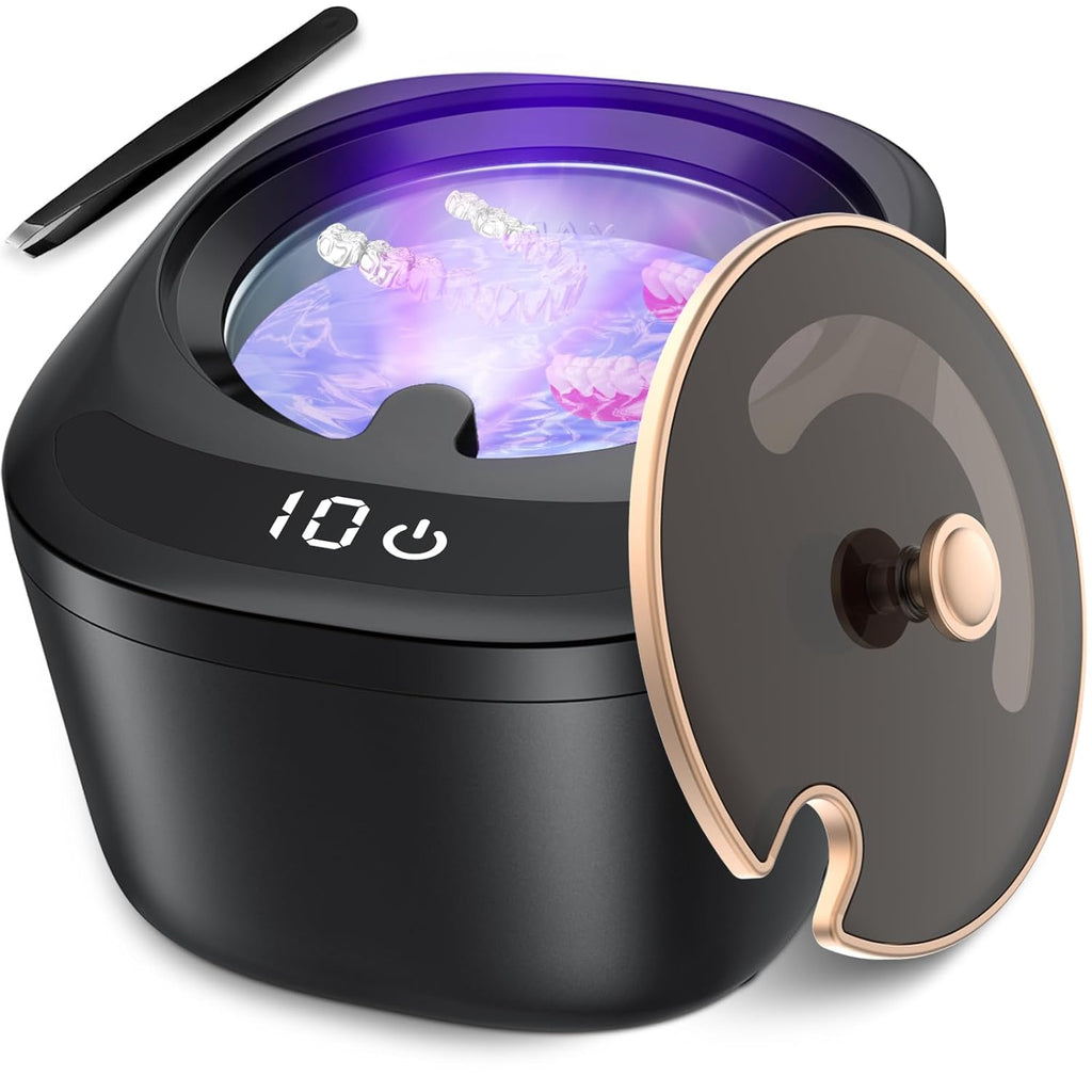 Retainer Cleaning Device - LED Dental Cleaner for Dentures, Aligners, Invisalign, and Night Guards