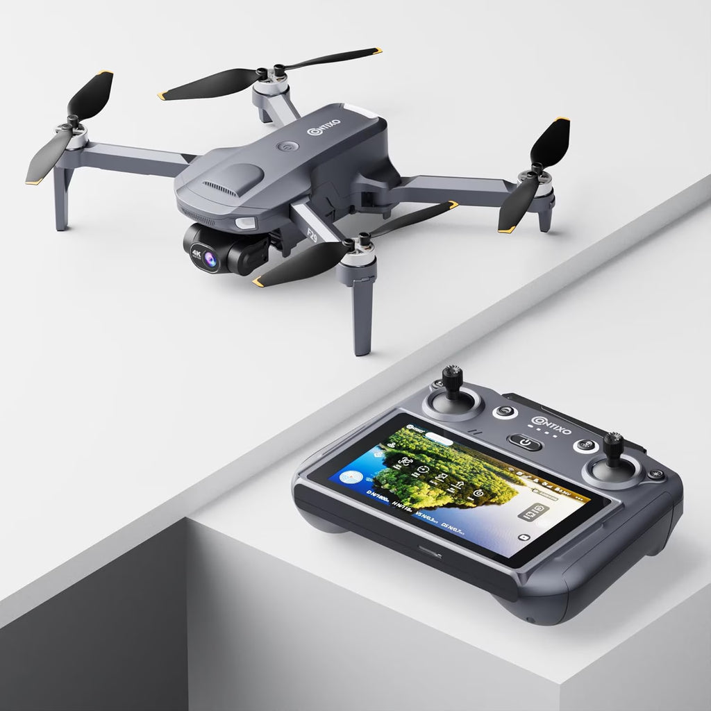 F29 Altura MAX 4K Aerial Drones for Adults with Camera, 3-Axis Gimbal Cinematic Drones for Adults with Remote & Case, Black