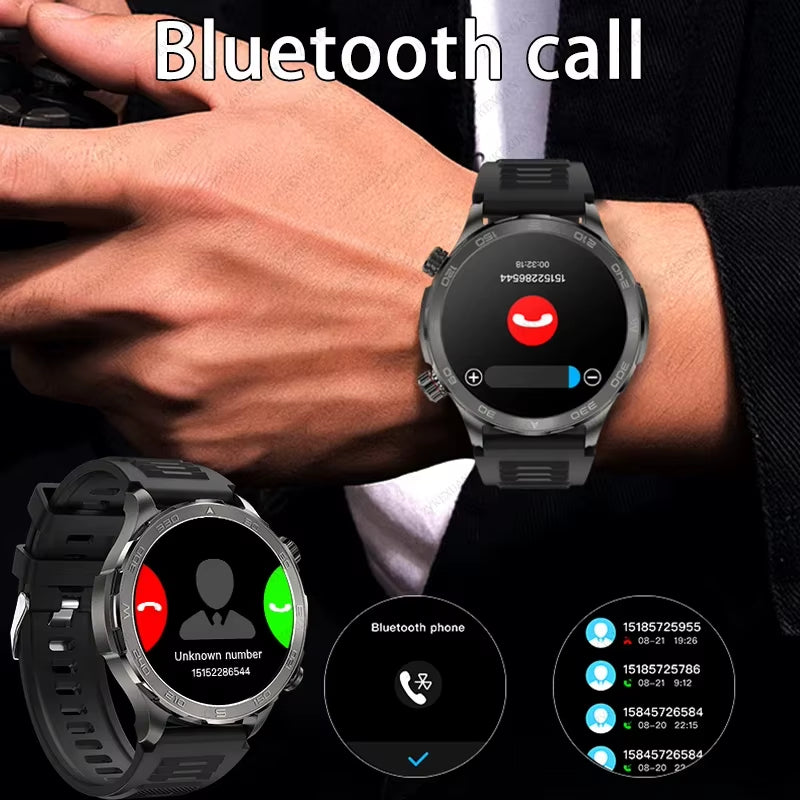 GPS Track Smart Watch AMOLED Screen Always Show Time Sports Fitness Heart Rate IP68 Waterproof Compass Call 2026 New Smartwatch