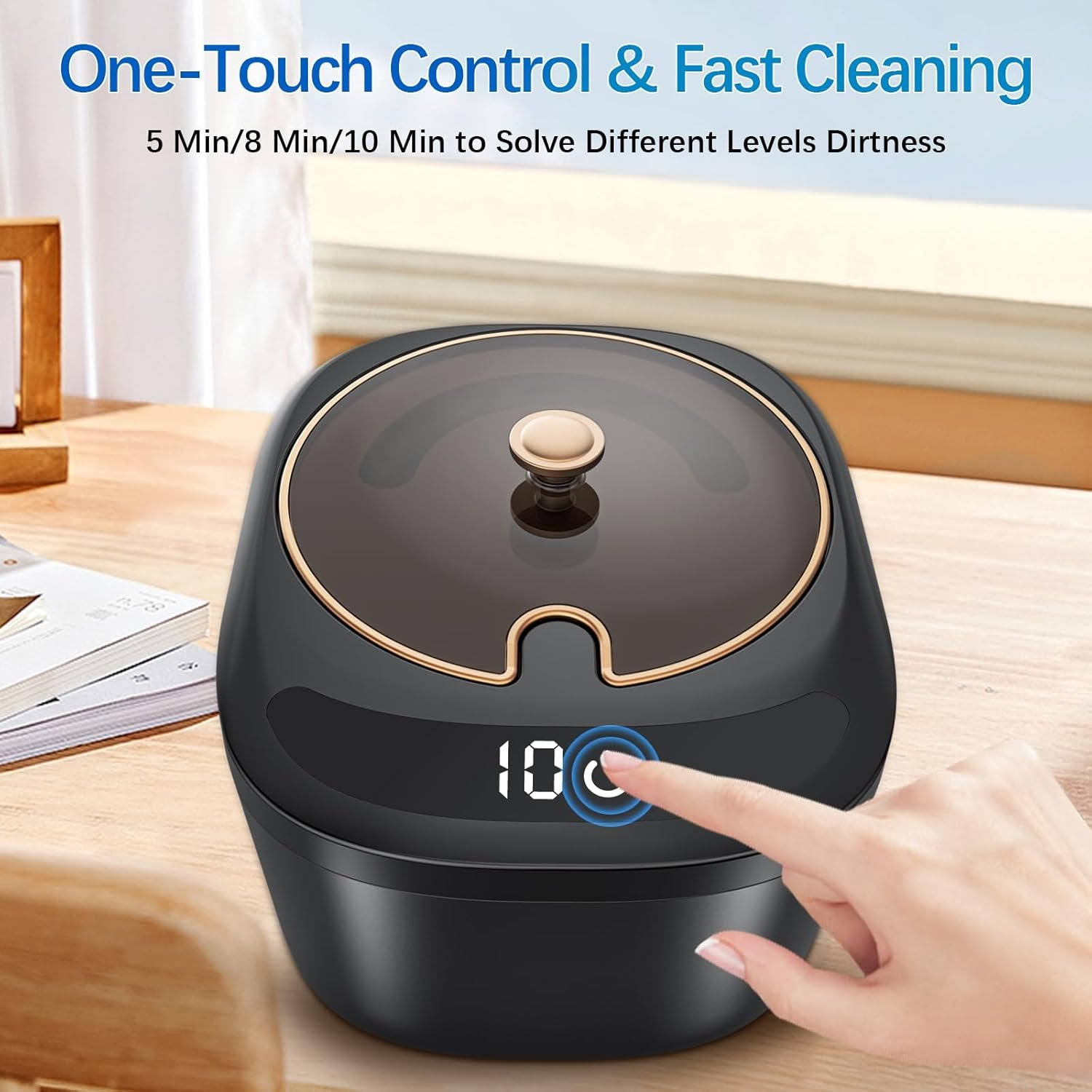 Retainer Cleaning Device - LED Dental Cleaner for Dentures, Aligners, Invisalign, and Night Guards