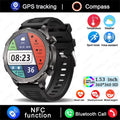 GPS Track Smart Watch AMOLED Screen Always Show Time Sports Fitness Heart Rate IP68 Waterproof Compass Call 2026 New Smartwatch