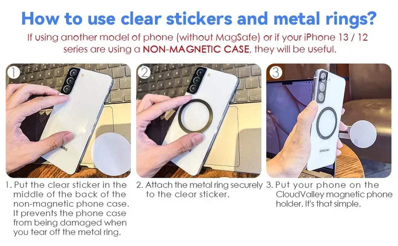  Slim and Foldable Magnetic Laptop and Monitor Phone Holder for iphone